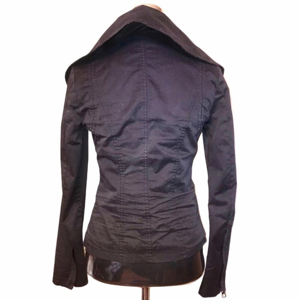 Le Château Utility Jacket Black Edgy Zip-Up Cybergoth Style XS - Picture 3 of 10
